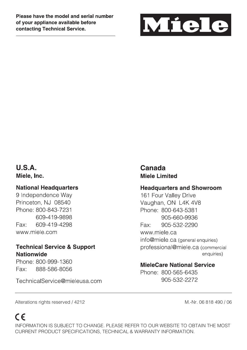 Miele KM 3464 User Manual | Page 40 / 40