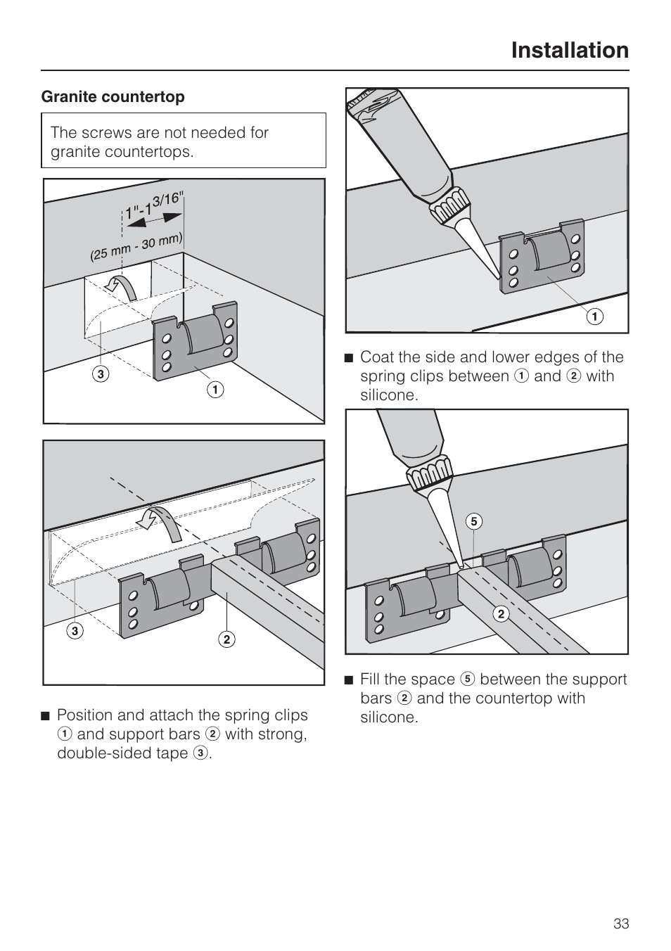 Installation | Miele CS1322 User Manual | Page 33 / 40