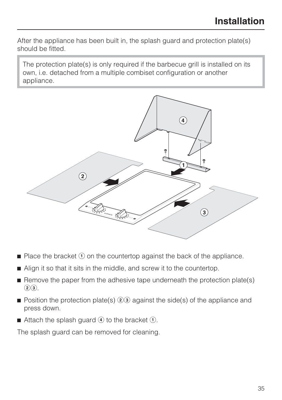 Installation | Miele CS1322 User Manual | Page 35 / 40