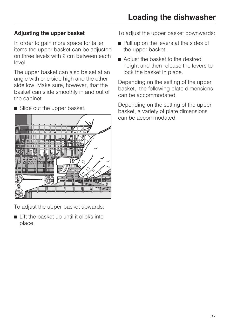 Loading the dishwasher | Miele G 5795 User Manual | Page 27 / 84