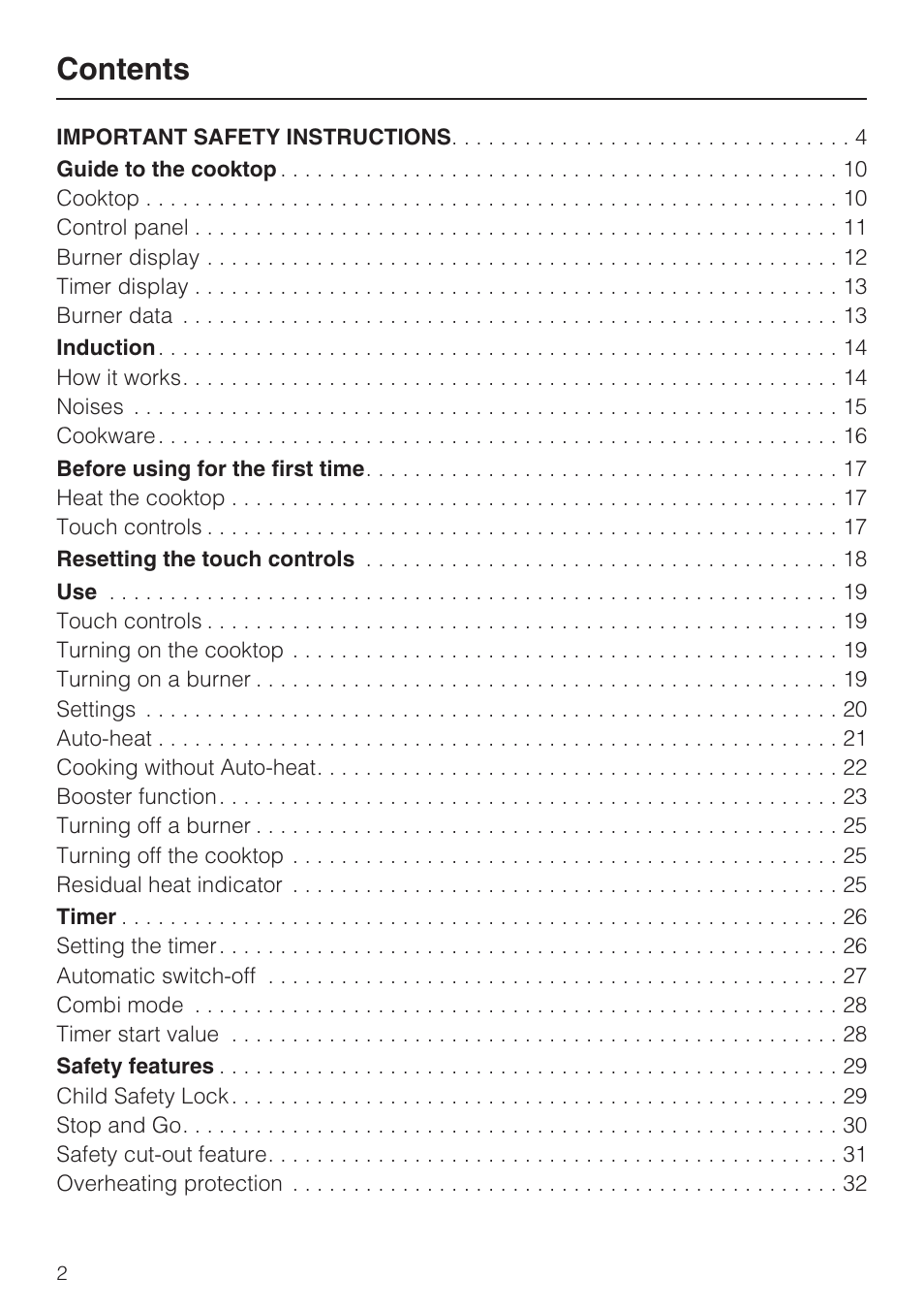 Miele KM5773 User Manual | Page 2 / 52