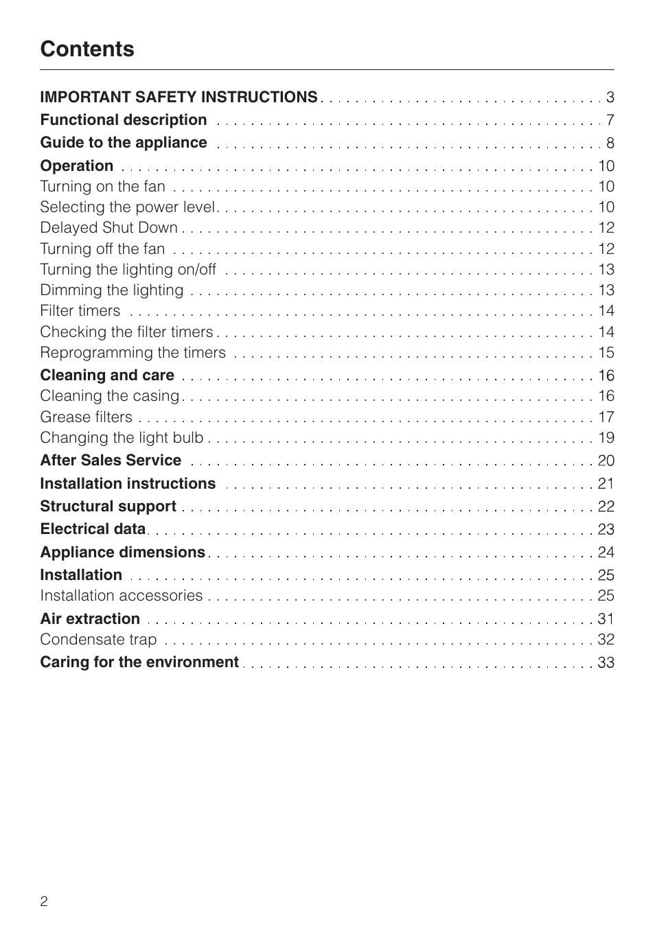 Miele DA220-4 User Manual | Page 2 / 36