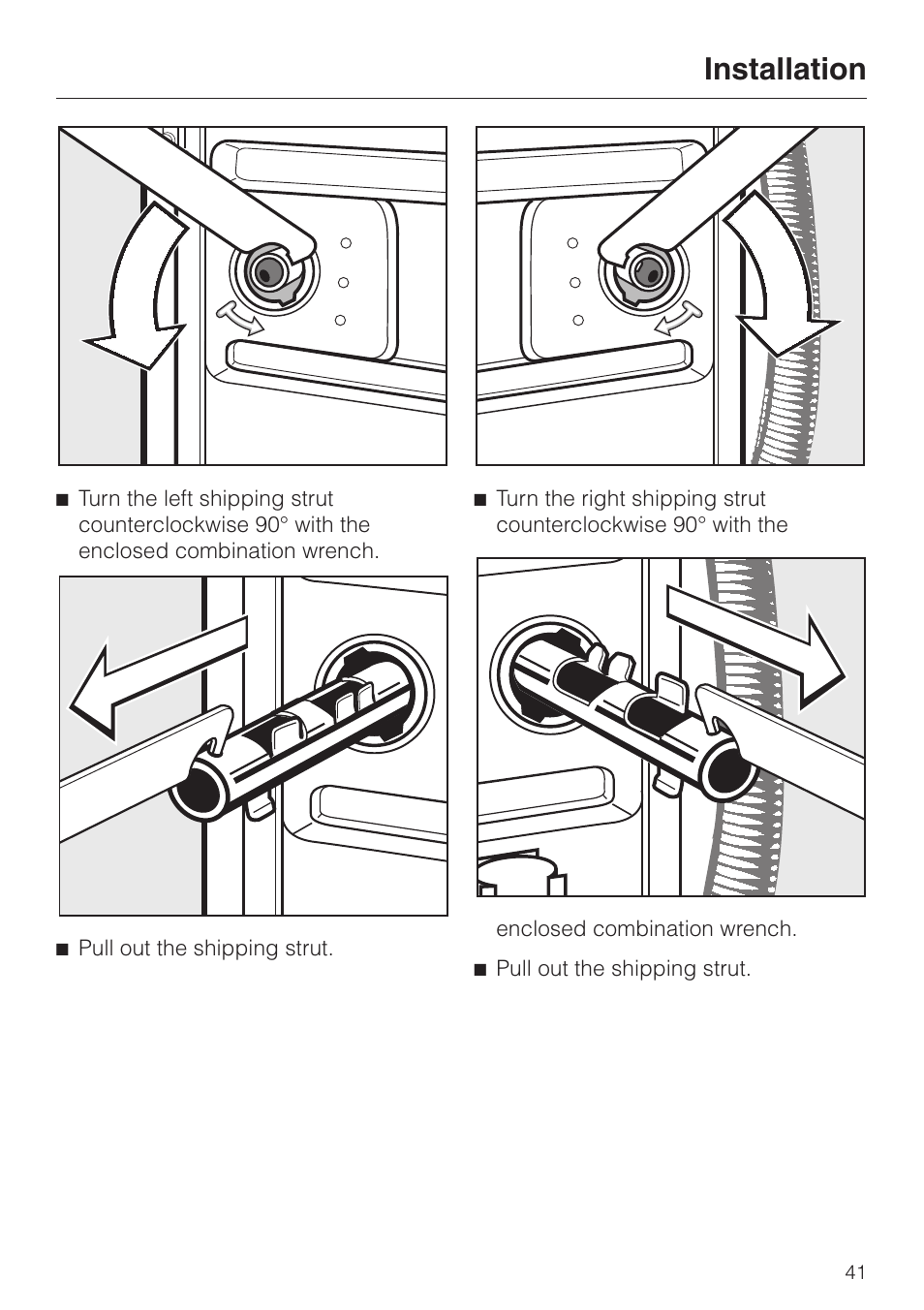 Installation | Miele W1203 User Manual | Page 45 / 56