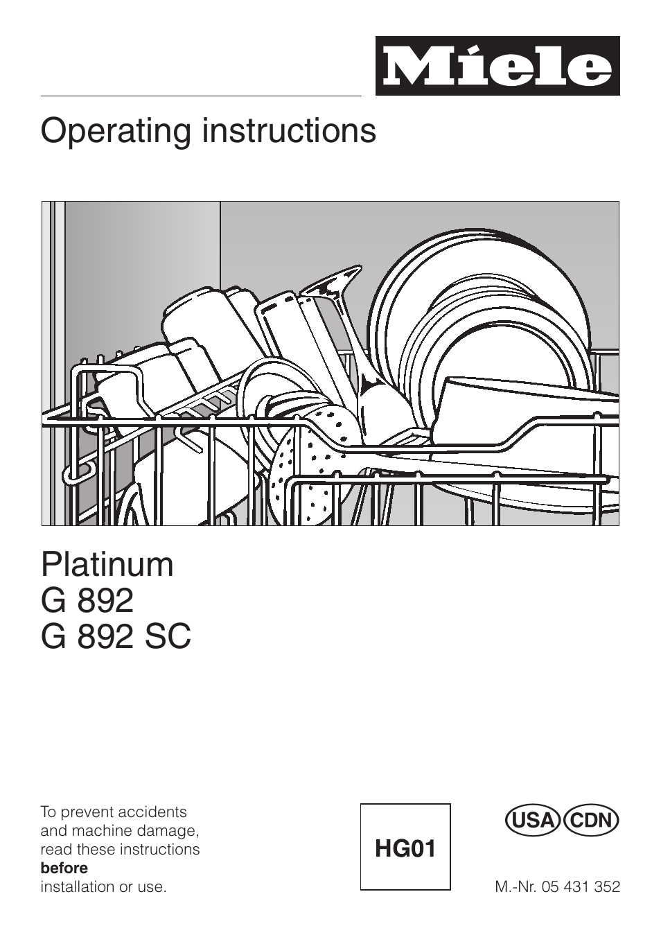 Miele Platinum G 892 SC User Manual | 52 pages