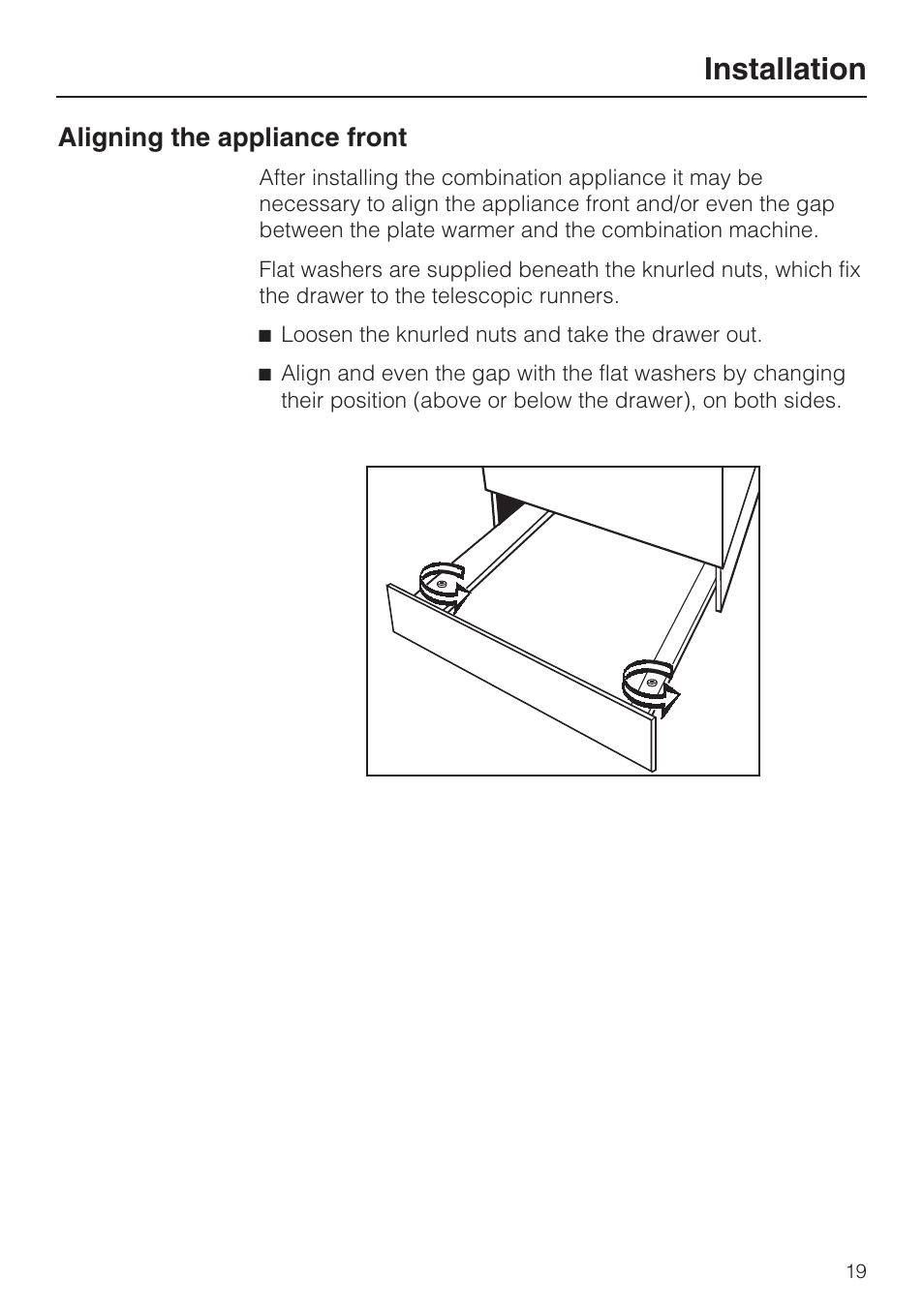 Installation | Miele EGW2062 User Manual | Page 19 / 24