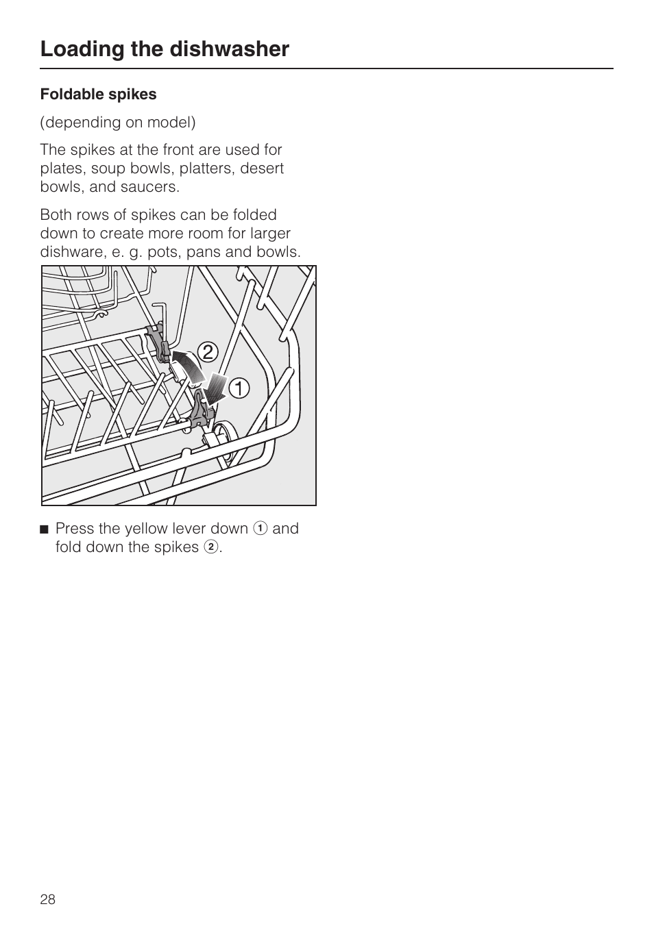 Loading the dishwasher | Miele G 5775 User Manual | Page 28 / 72