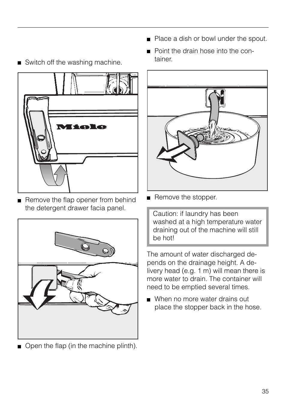 Problem solving guide | Miele W1930 User Manual | Page 35 / 52