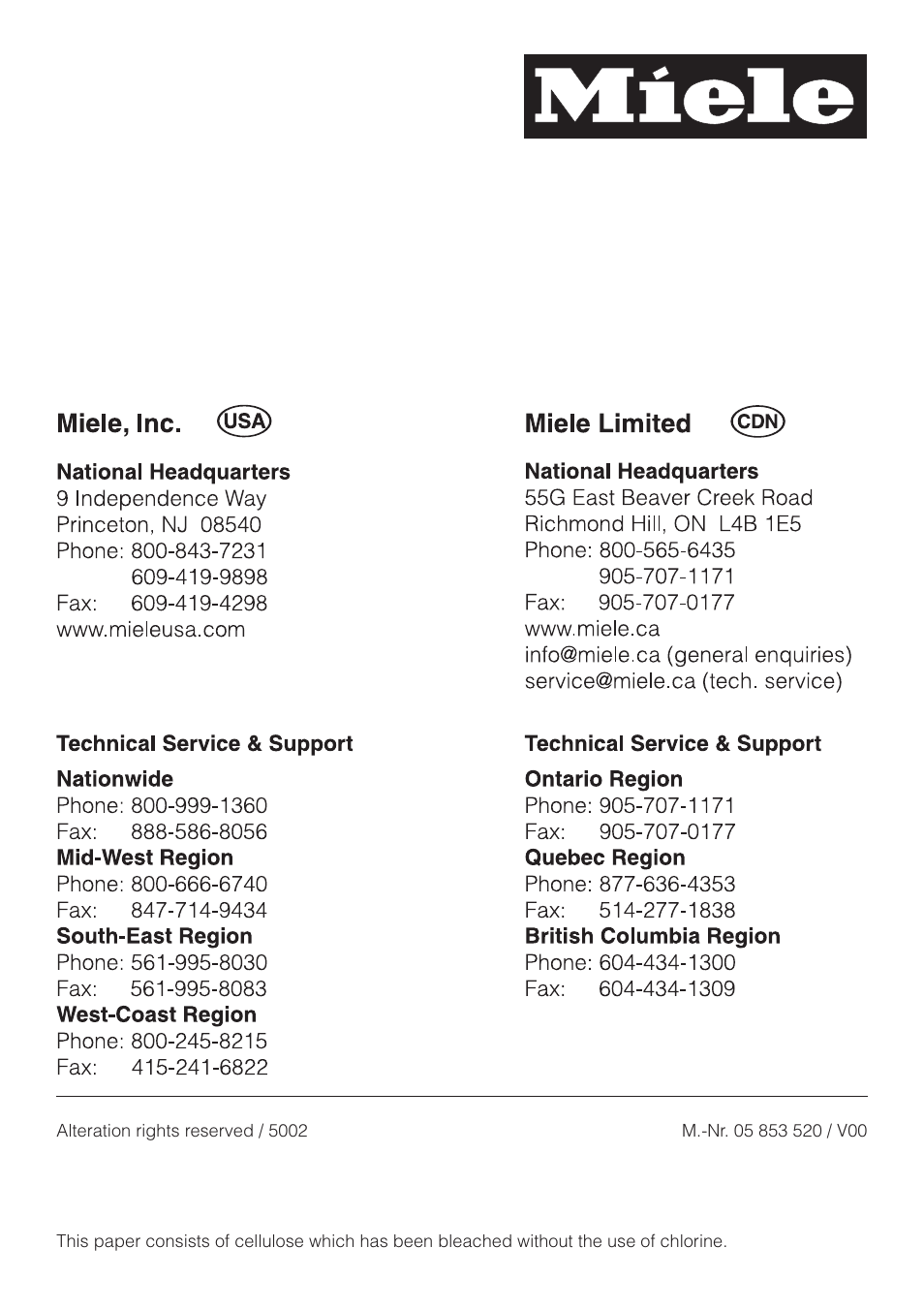 Miele DA 230-3 User Manual | Page 32 / 32