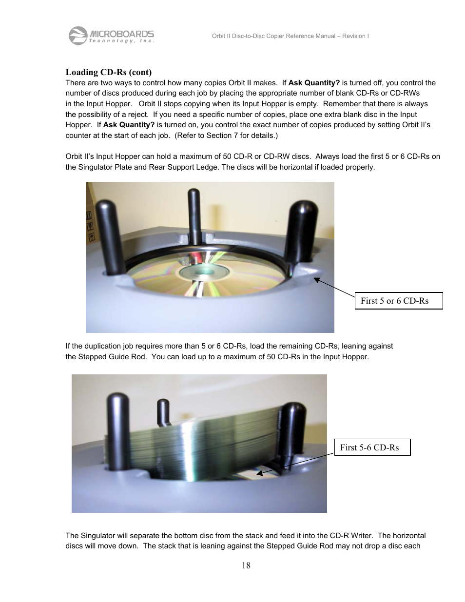 MicroBoards Technology CD Disc-to-Disc Office Copier II User Manual | Page 18 / 39