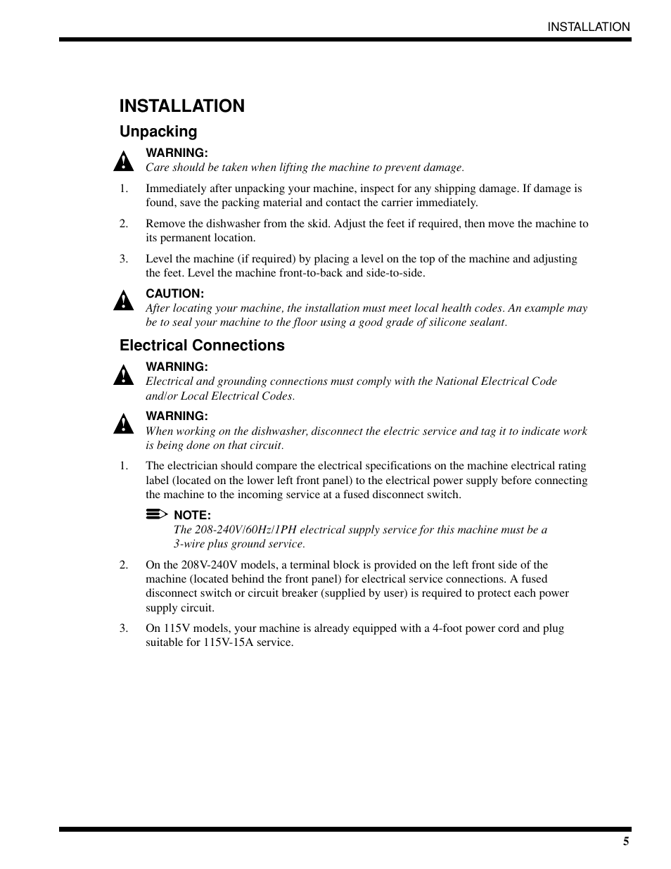 Installation | Moyer Diebel 401-HTM2 PLUS User Manual | Page 11 / 51