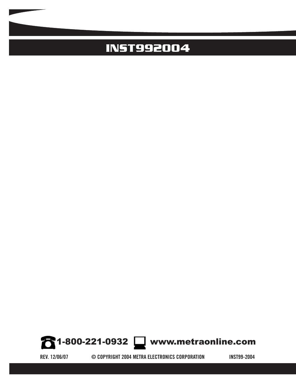 Metra Electronics 99-2004 User Manual | Page 8 / 8