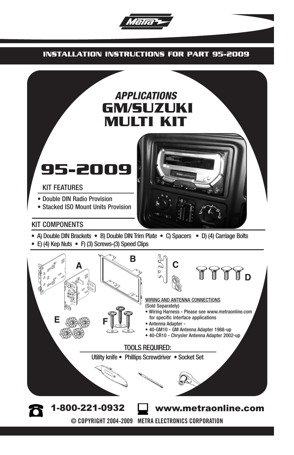 Metra Electronics 95-2009 User Manual | 52 pages
