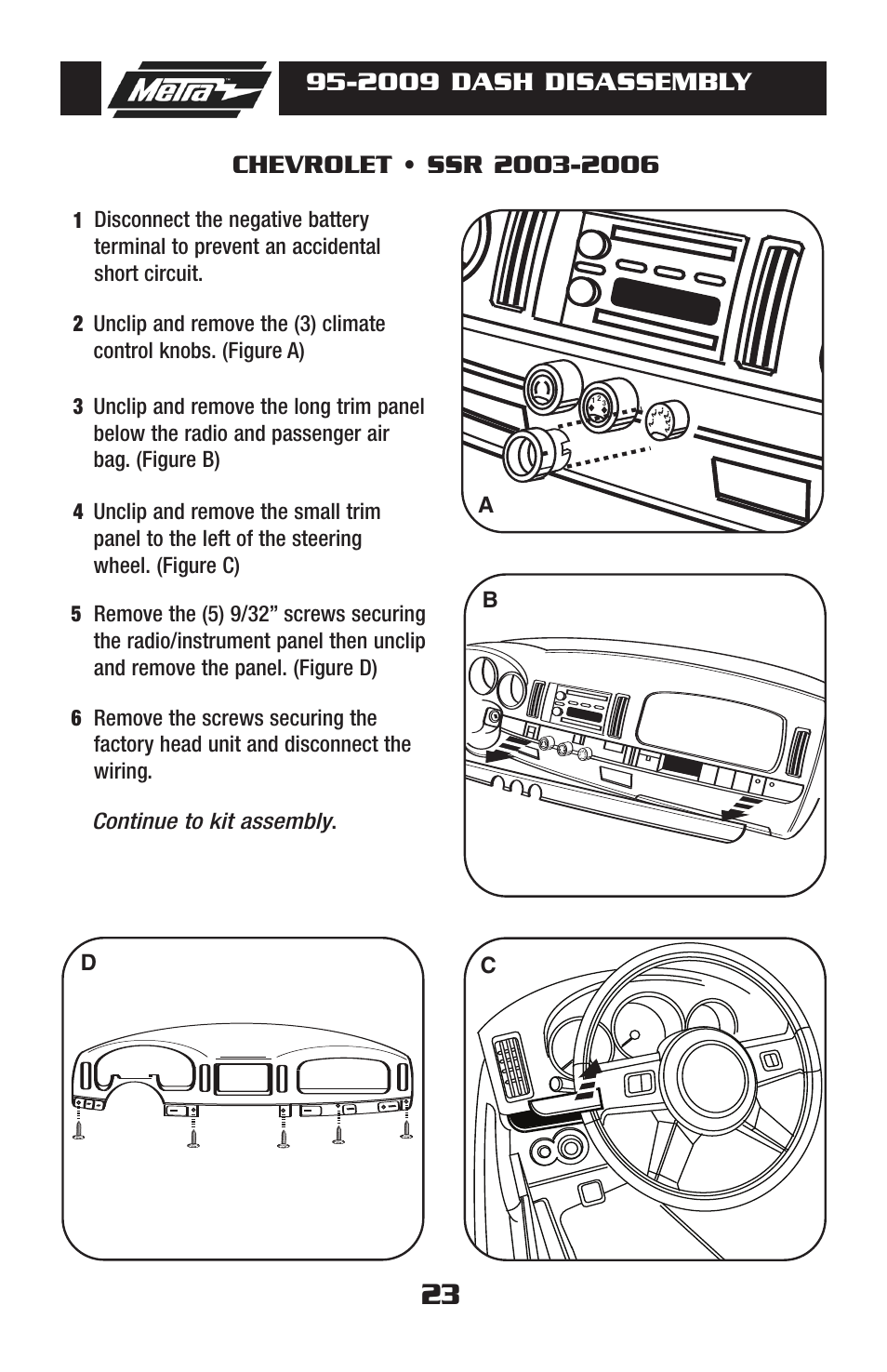 2009 dash disassembly | Metra Electronics 95-2009 User Manual | Page 23 / 52