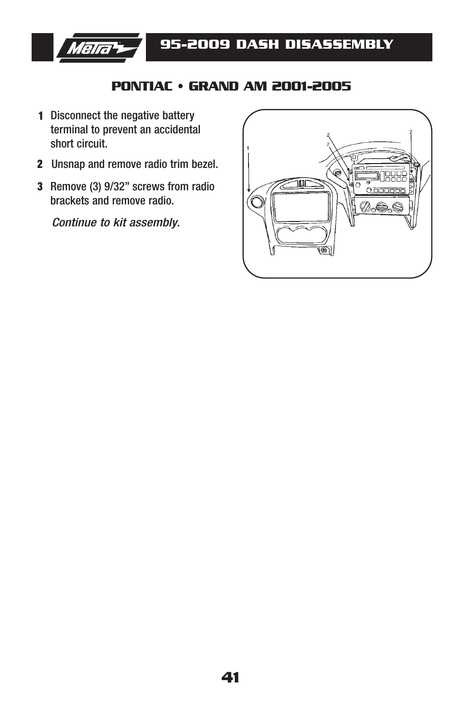 Metra Electronics 95-2009 User Manual | Page 41 / 52