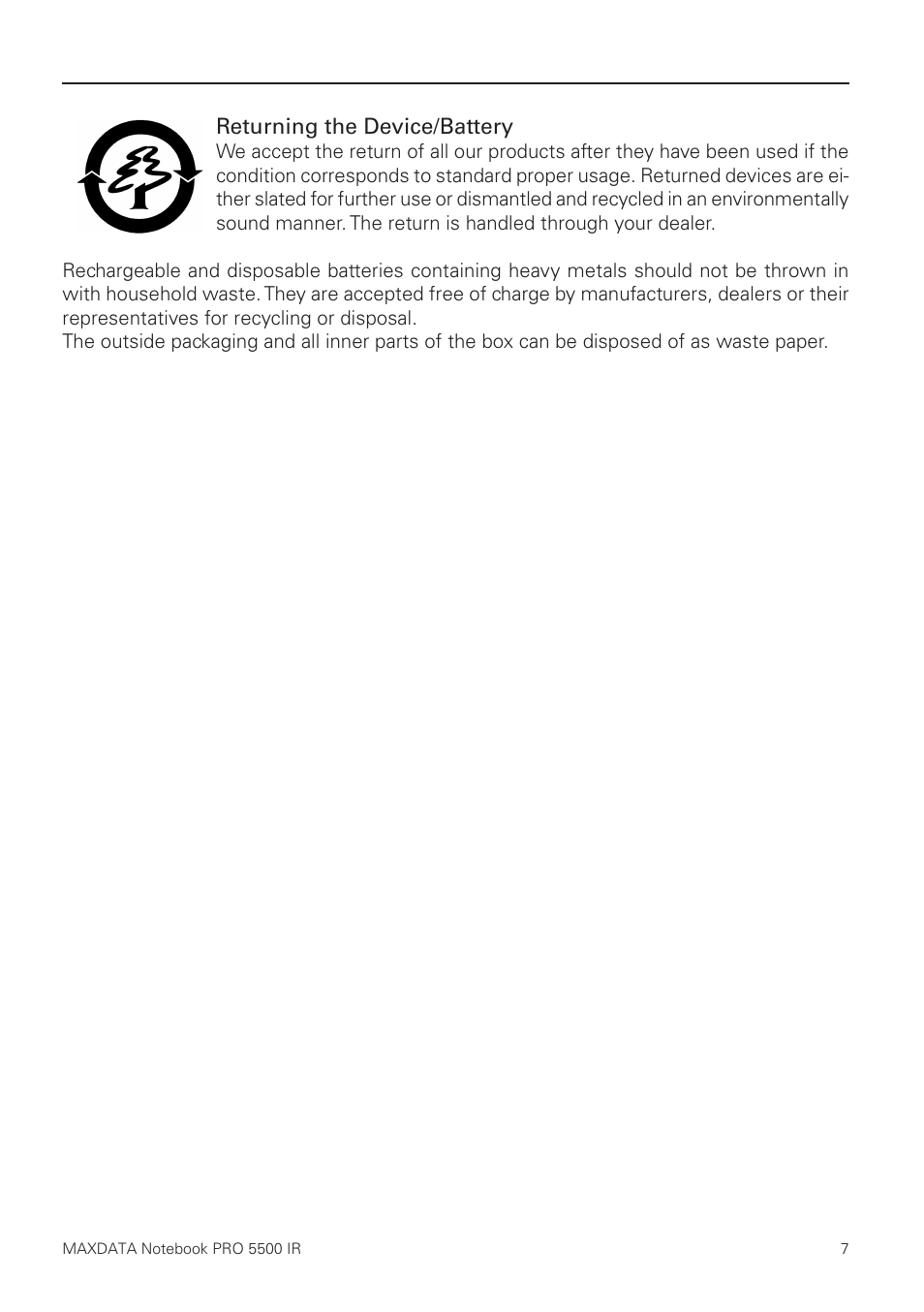MAXDATA NOTEBOOK PRO 5500 IR User Manual | Page 7 / 48