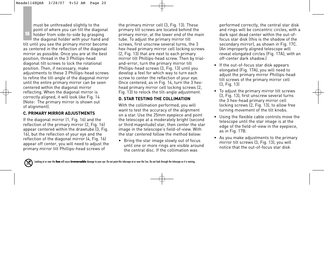 Meade Instruments 114EQ-AR User Manual | Page 20 / 28