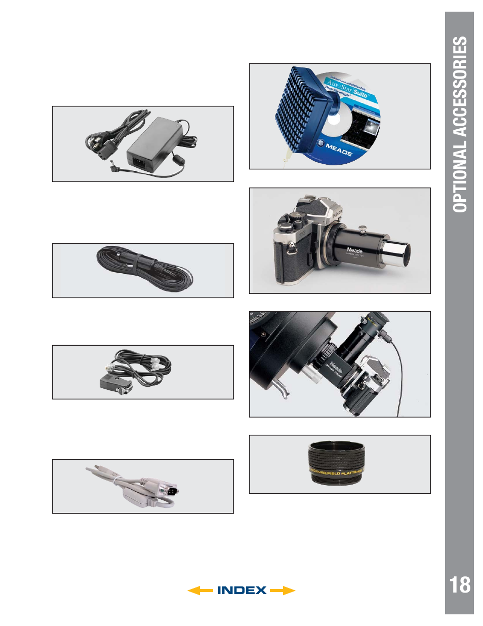 Autostar #497 handbo x, Optional accessories | Meade Instruments LT SC Series User Manual | Page 18 / 52