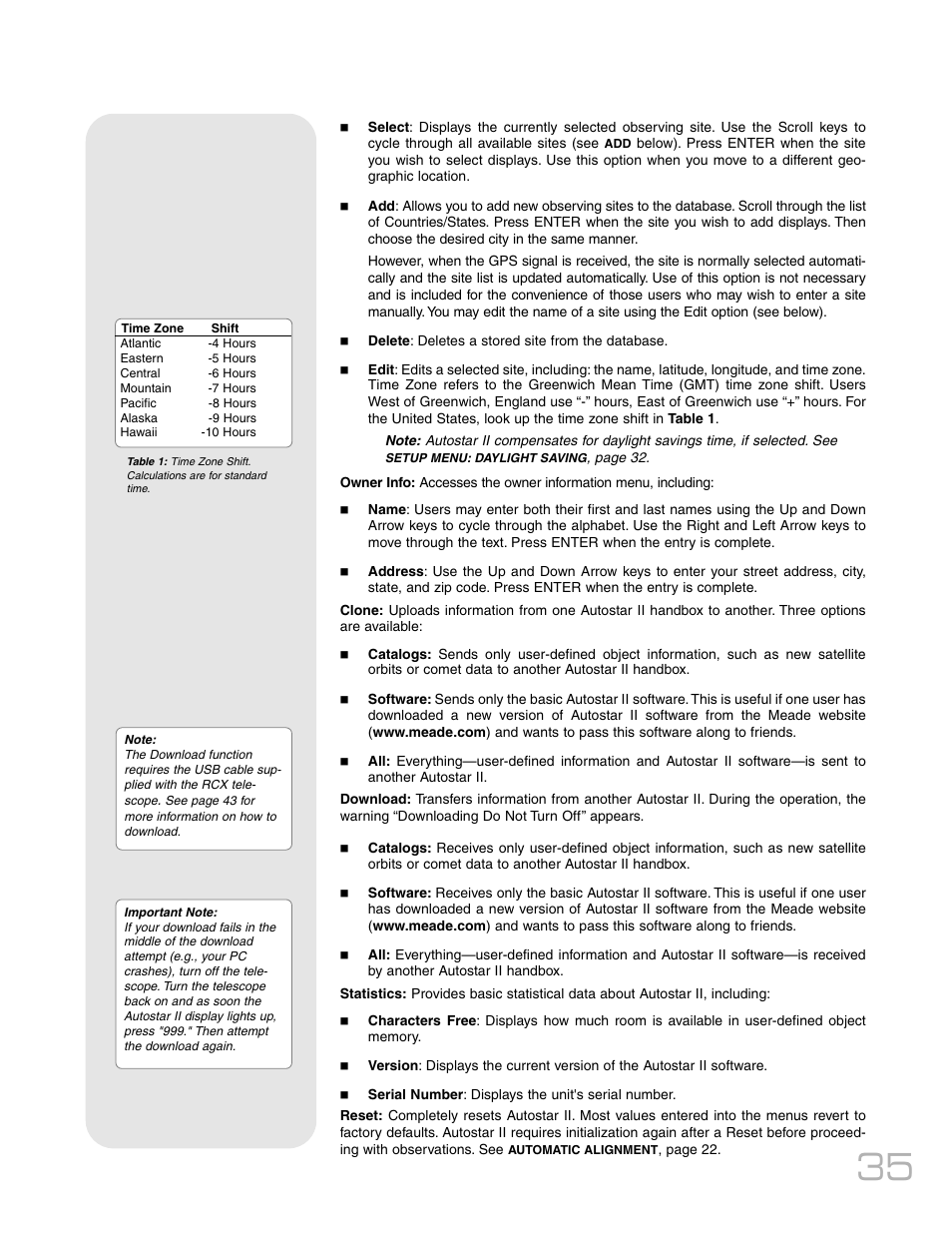 Meade Instruments RCX400 User Manual | Page 35 / 76