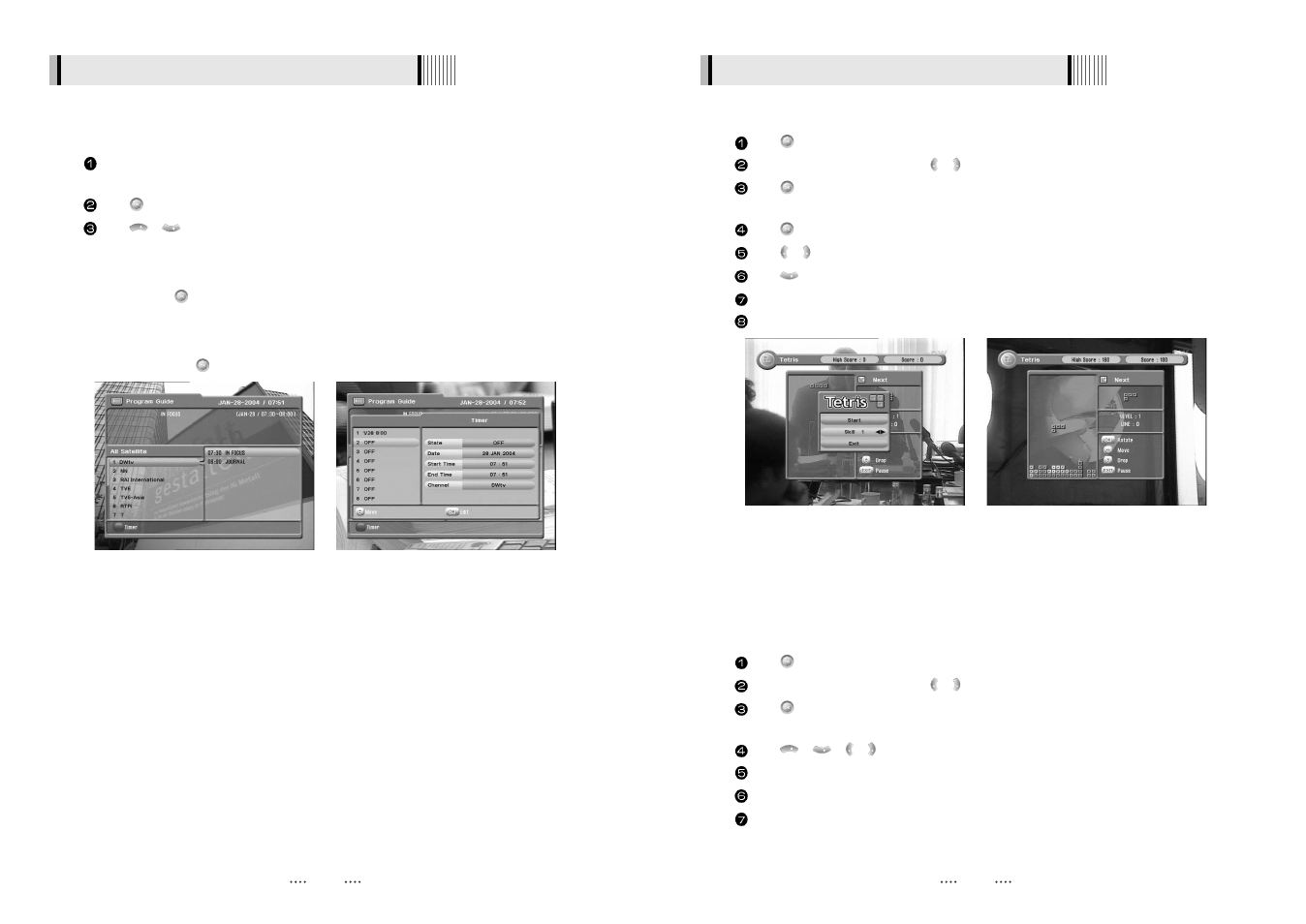 4 electronic program guide, 5 games | Maxplus Industries HTS 2100S+ User Manual | Page 18 / 21