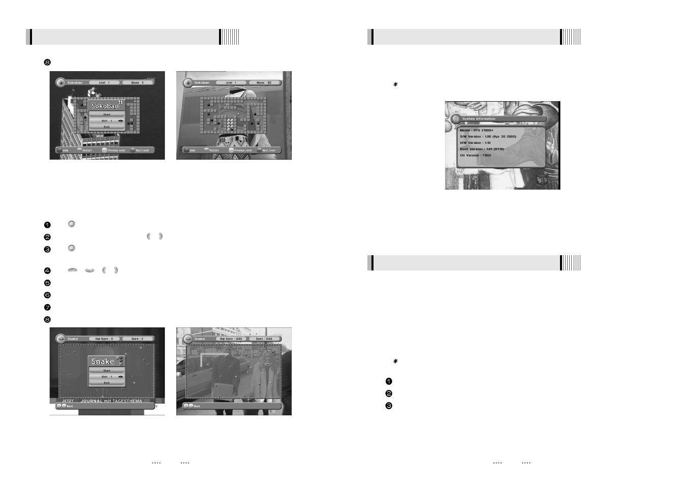5 games, 6 system information, 7 common interface | Maxplus Industries HTS 2100S+ User Manual | Page 19 / 21
