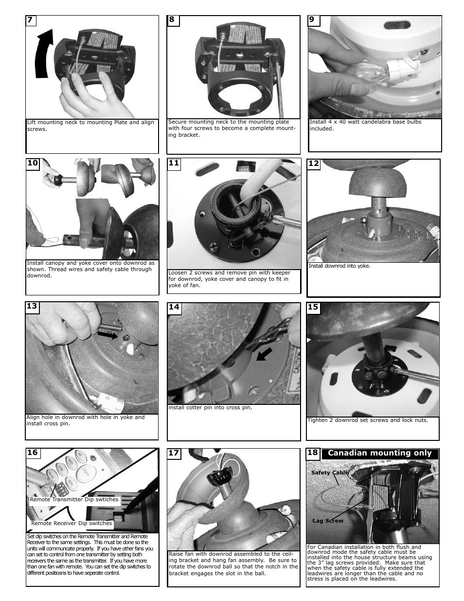 18 canadian mounting only | Monte Carlo Fan Company 5KBR54 User Manual | Page 3 / 6