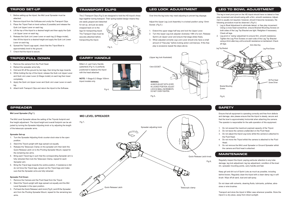 Miller Camera Support HD Tripod Series 150 User Manual | Page 2 / 2