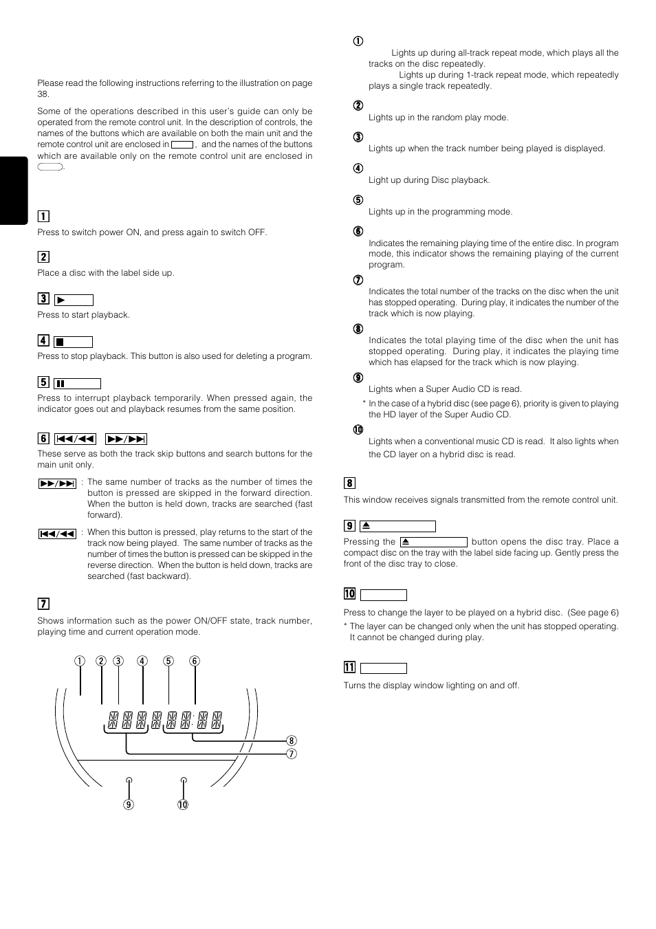 Controls, connections and indicators, Front | Marantz SA-14 User Manual | Page 8 / 18