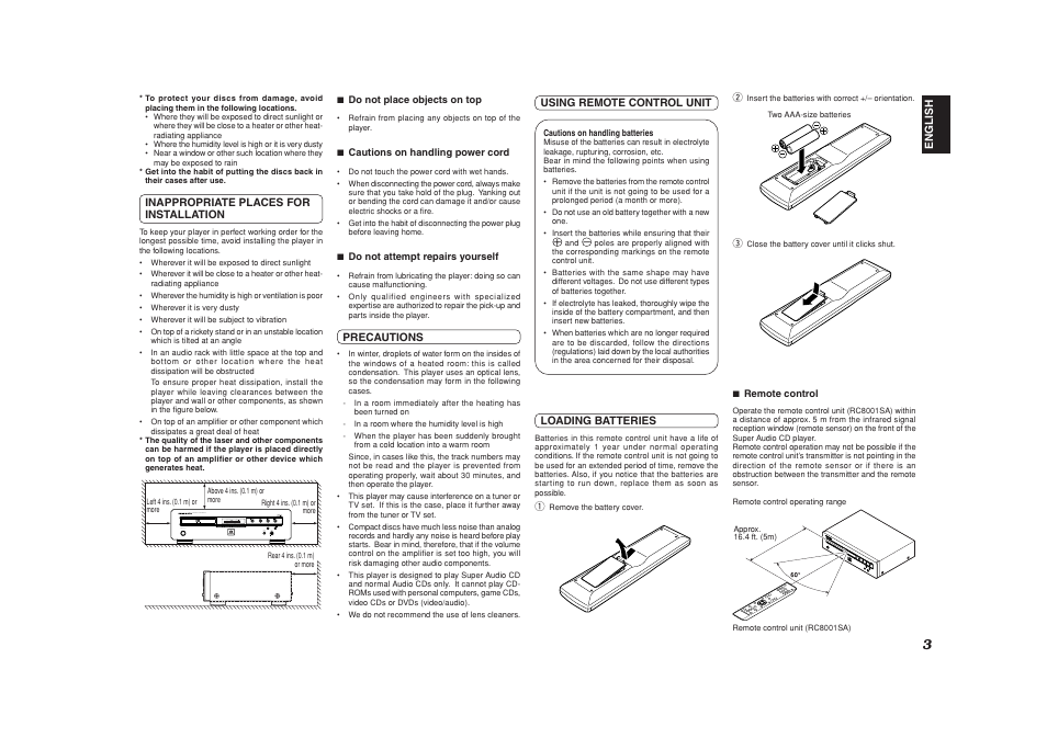 Marantz SA8001 User Manual | Page 6 / 18