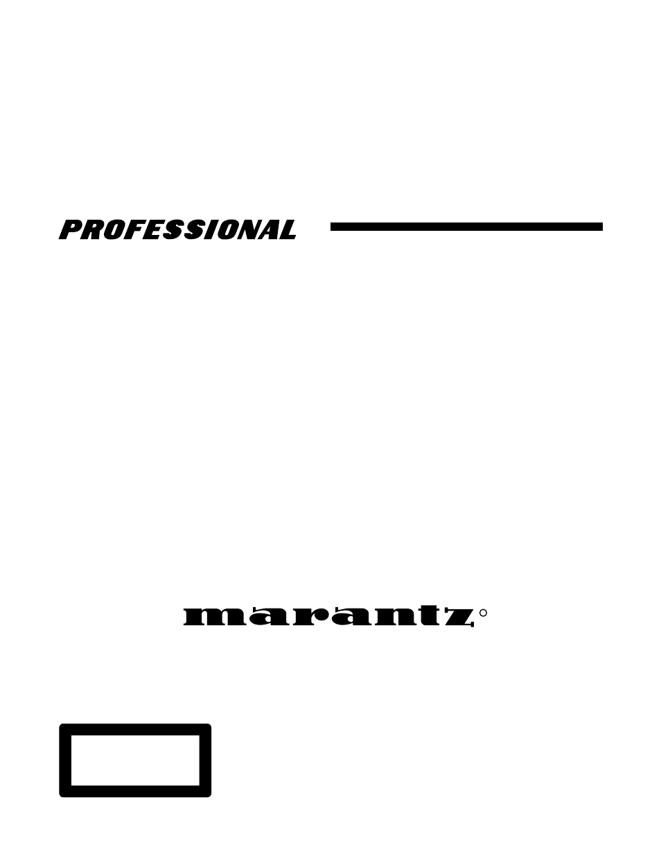 Marantz CDR300 User Manual | 36 pages