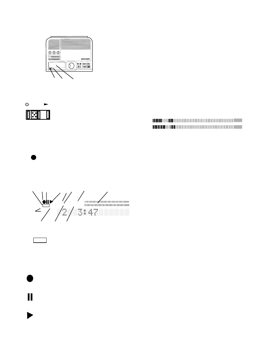Controls, display (top) continued, Prog, Repeat repeat 1 digital | Cd cd-r cd-rw, Text, Total track | Marantz CDR300 User Manual | Page 11 / 36