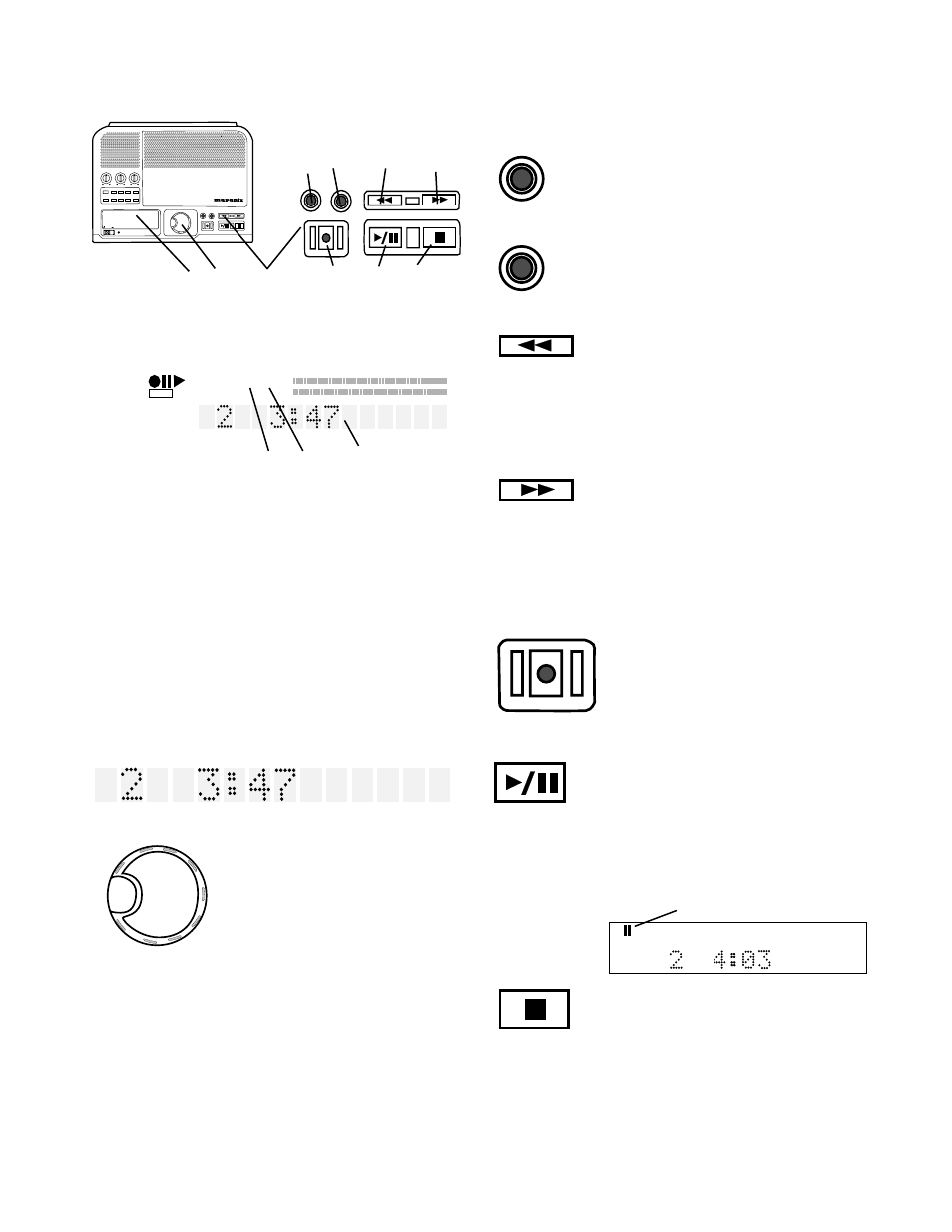 Controls, display (top) continued, Sync, Auto | Marantz CDR300 User Manual | Page 12 / 36