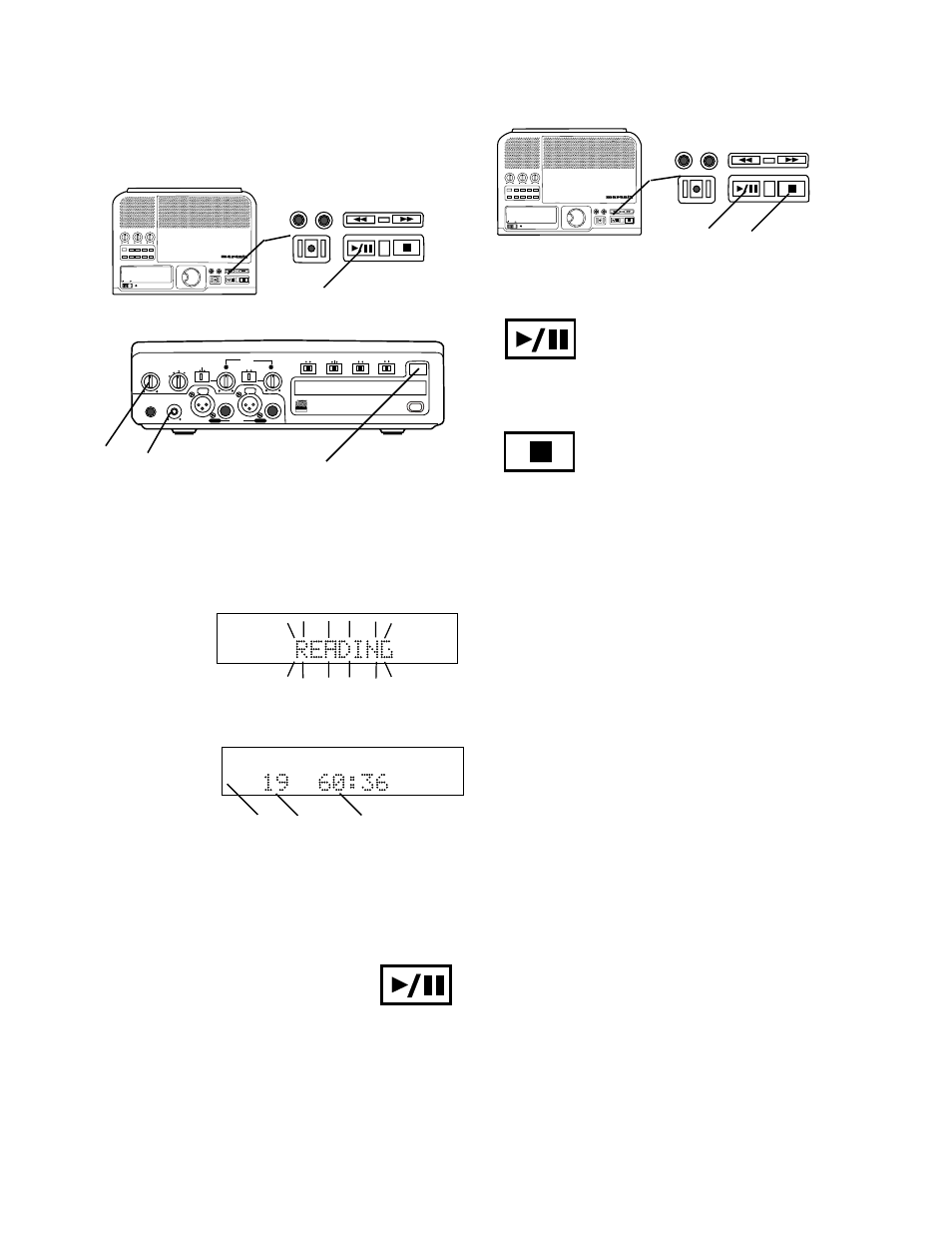 How to play how to play a cd (basics) how to play, A b c a, D e 2 | 1 2 3b, How to pause how to stop 3, The number of tracks on the disc, The total playing time of the disc, Adjust the line out level with the control | Marantz CDR300 User Manual | Page 17 / 36