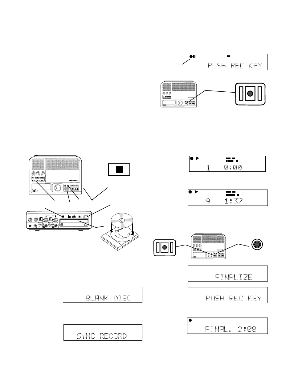 How to record, Scms, 2b - 22 - 2 | 2a, 2c, How to copy an existing cd (basics) | Marantz CDR300 User Manual | Page 22 / 36