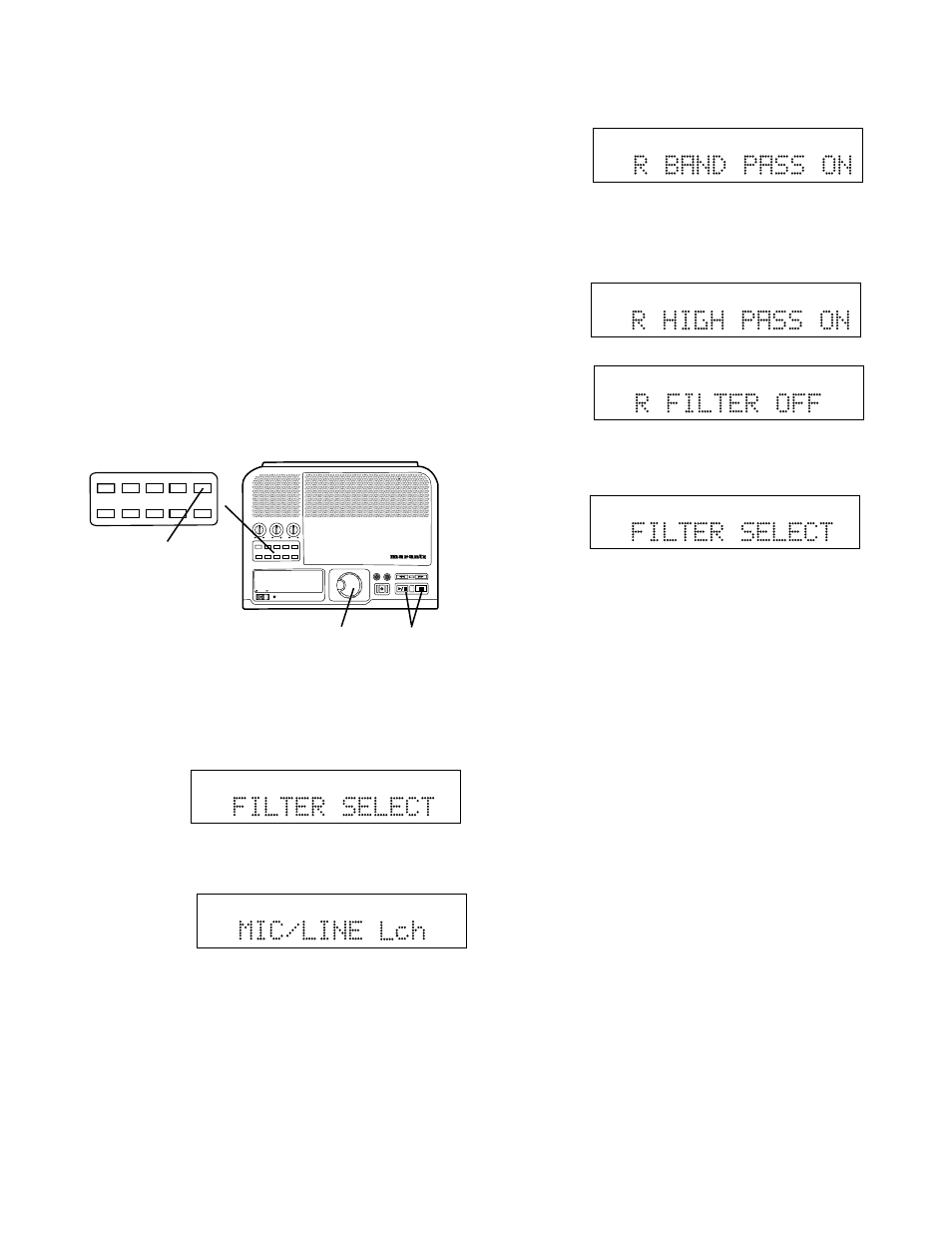 How to select filters (filter select) f | Marantz CDR300 User Manual | Page 26 / 36