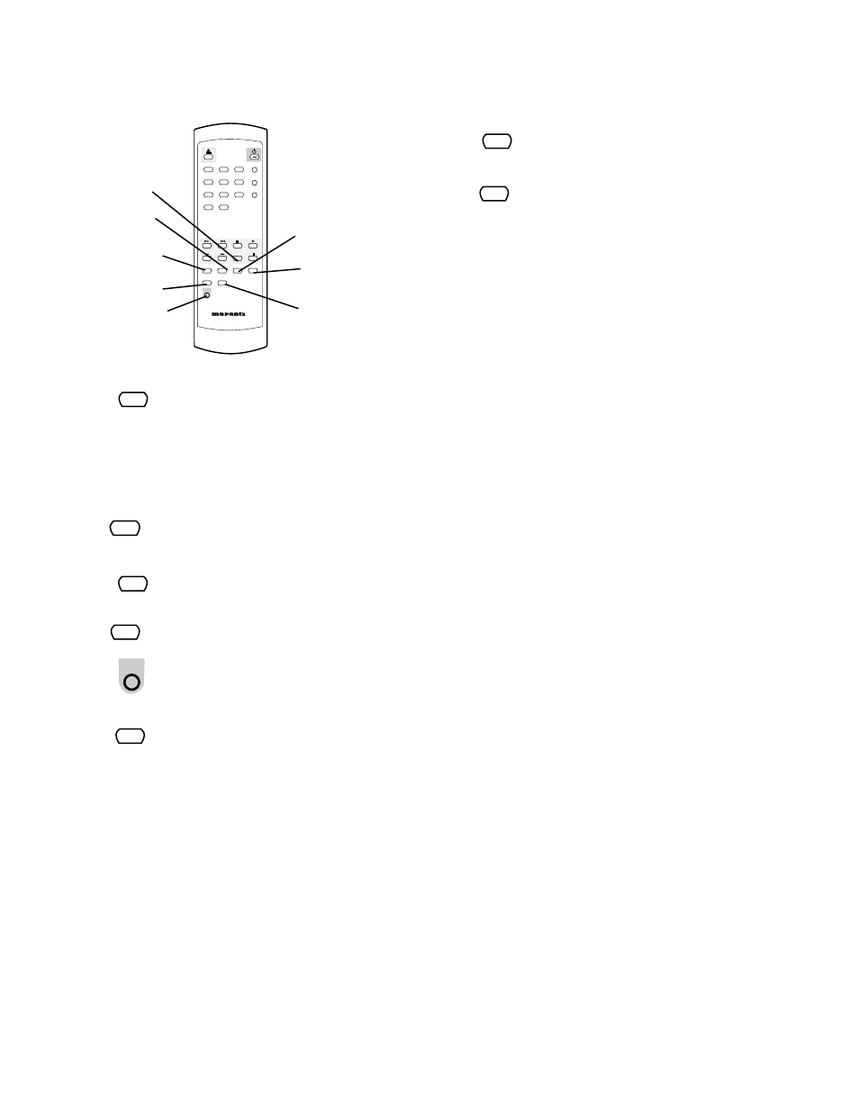 About the remote continued, A-b button. see page, Menu/store button. see page | Marantz CDR300 User Manual | Page 30 / 36