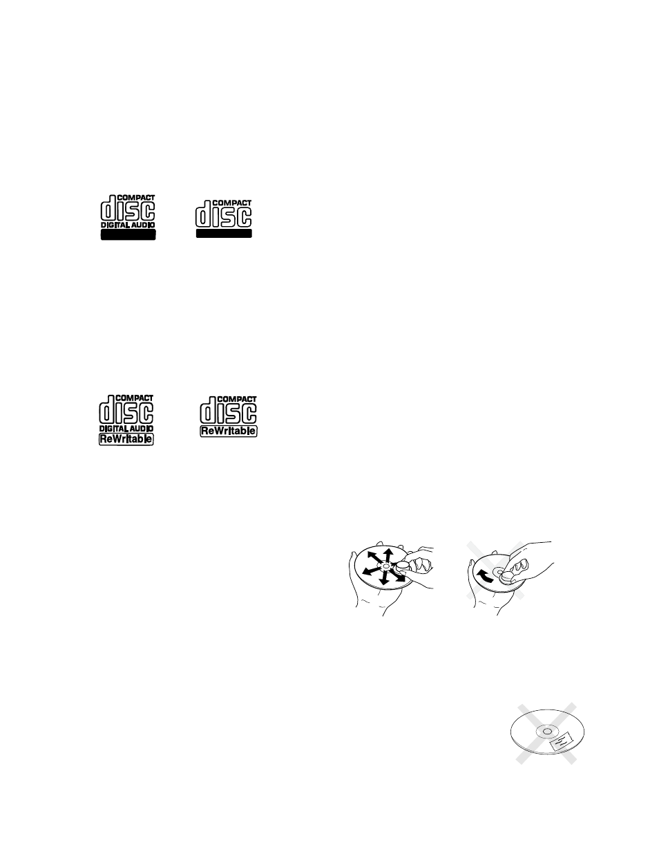 About cd discs | Marantz CDR300 User Manual | Page 31 / 36