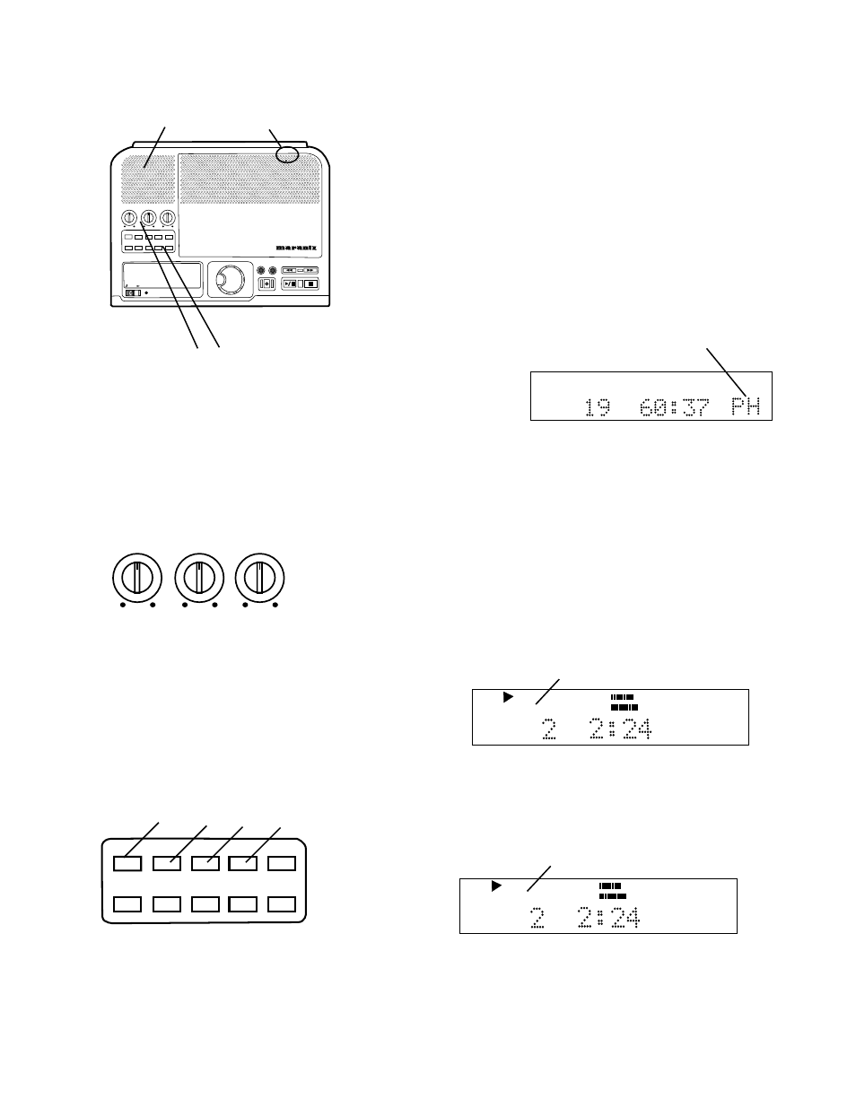 Controls, display (top), Control buttons, Example display | Marantz CDR300 User Manual | Page 8 / 36