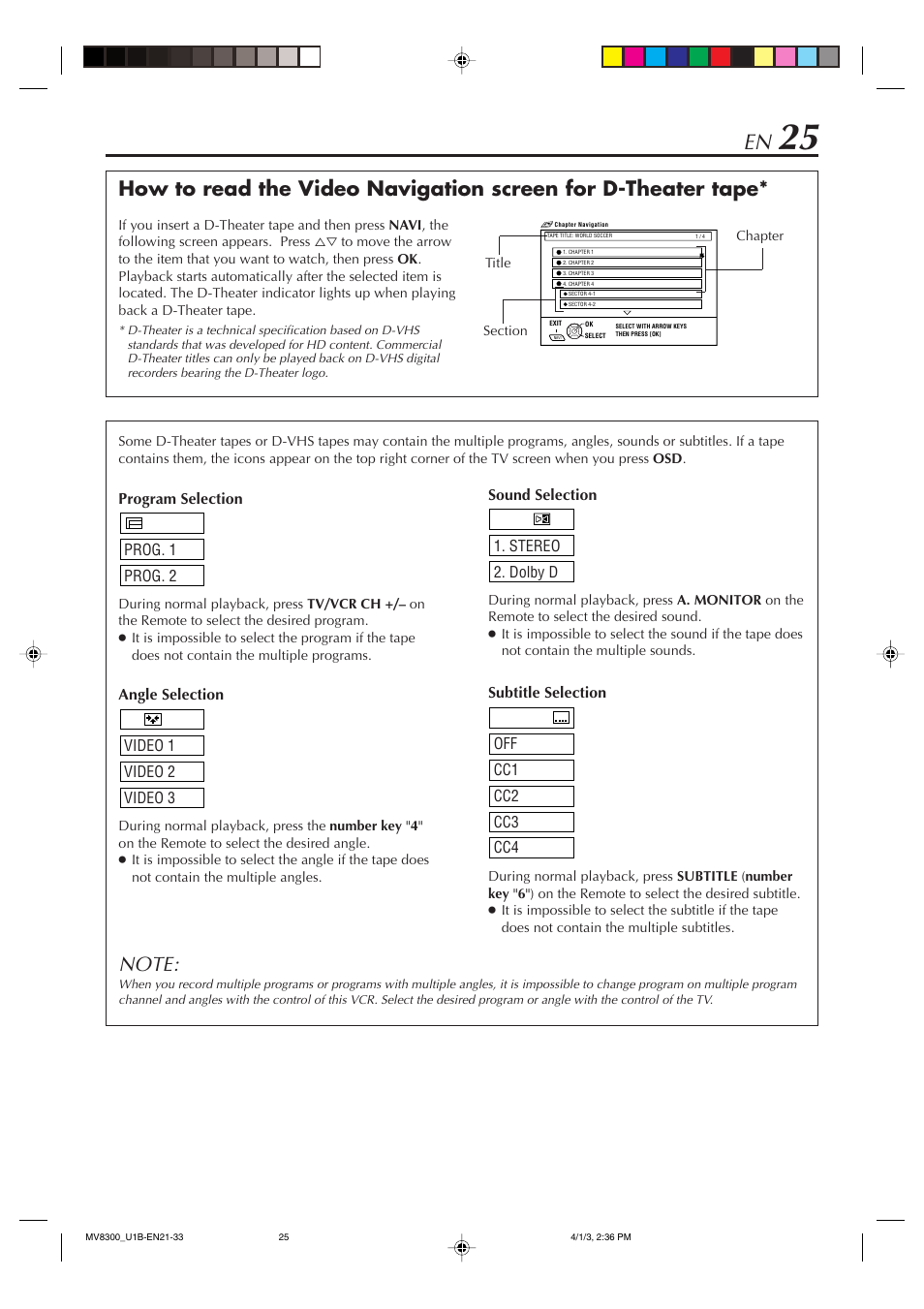 Marantz MV8300 User Manual | Page 25 / 88