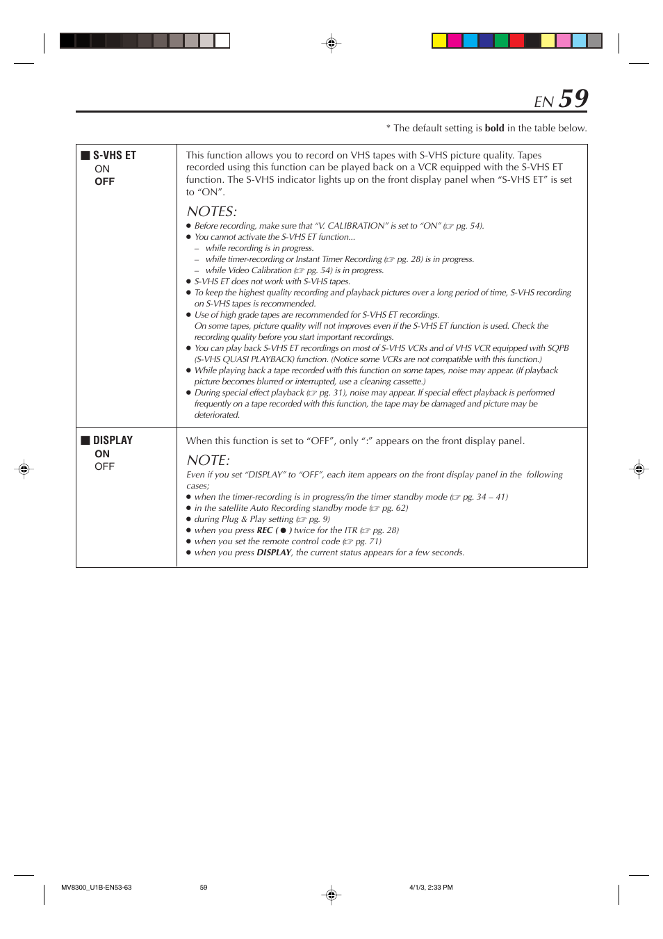 Marantz MV8300 User Manual | Page 59 / 88