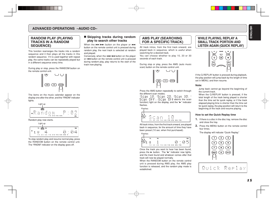 Ams play (searching for a specific track) | Marantz CD6002 User Manual | Page 18 / 34