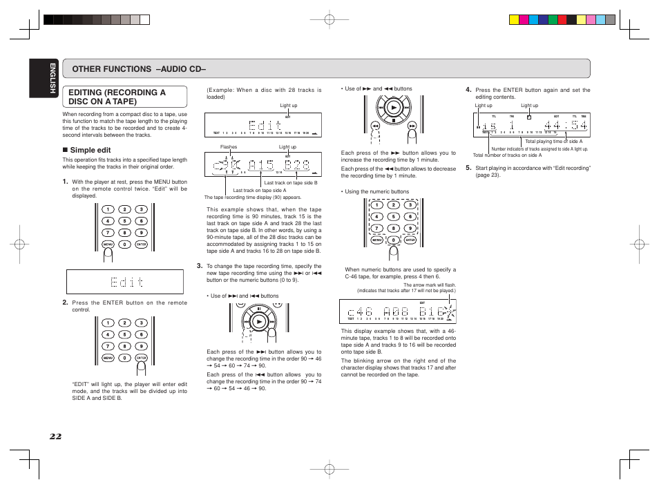 7 simple edit | Marantz CD6002 User Manual | Page 25 / 34