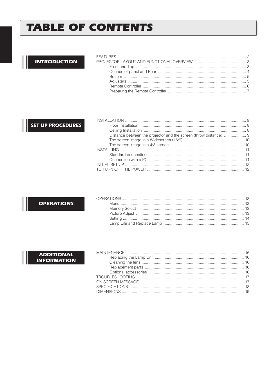 Marantz VP8100 User Manual | Page 5 / 24