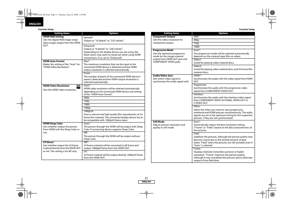 Ge 31 | Marantz BD8002 User Manual | Page 34 / 44