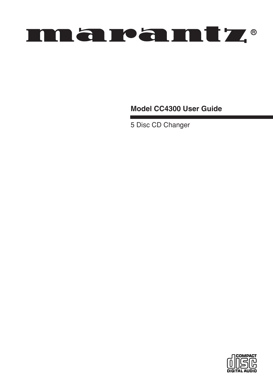 Marantz CC4300 User Manual | 34 pages