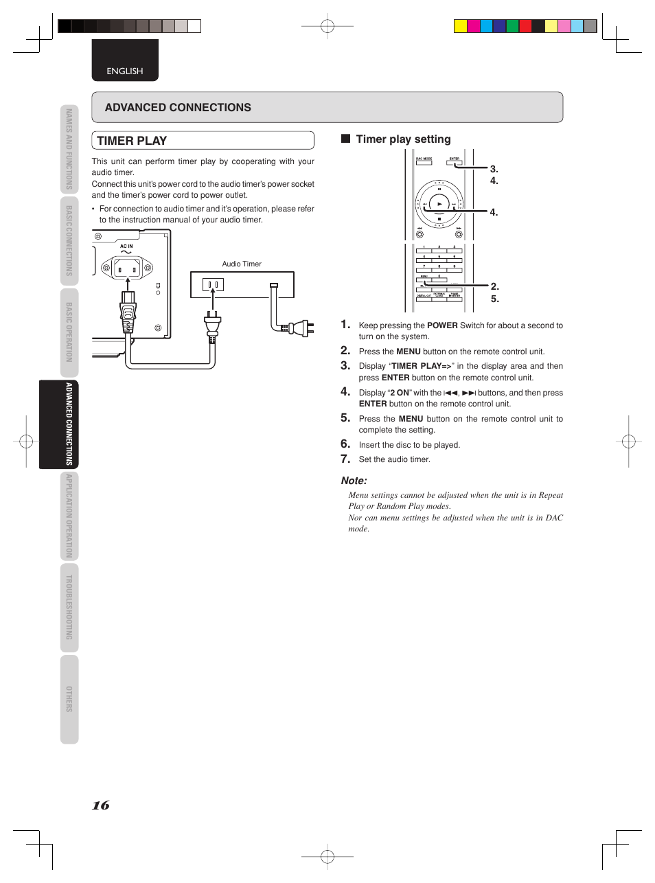 Timer play | Marantz SA-15S2 User Manual | Page 22 / 34