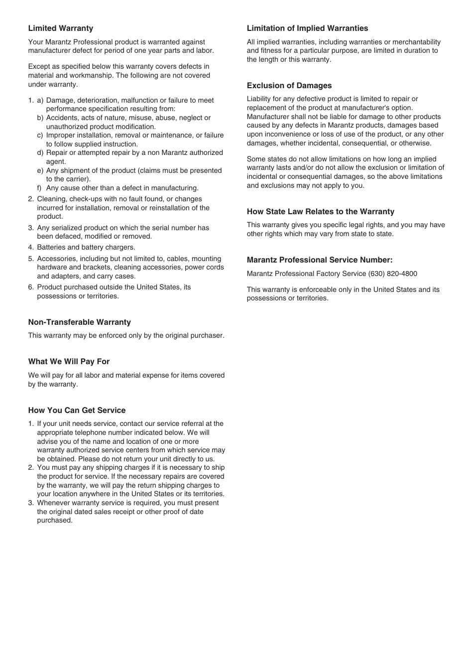 Marantz PMD505 User Manual | Page 16 / 17