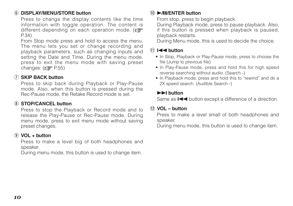 Marantz PMD620MKII User Manual | Page 22 / 96