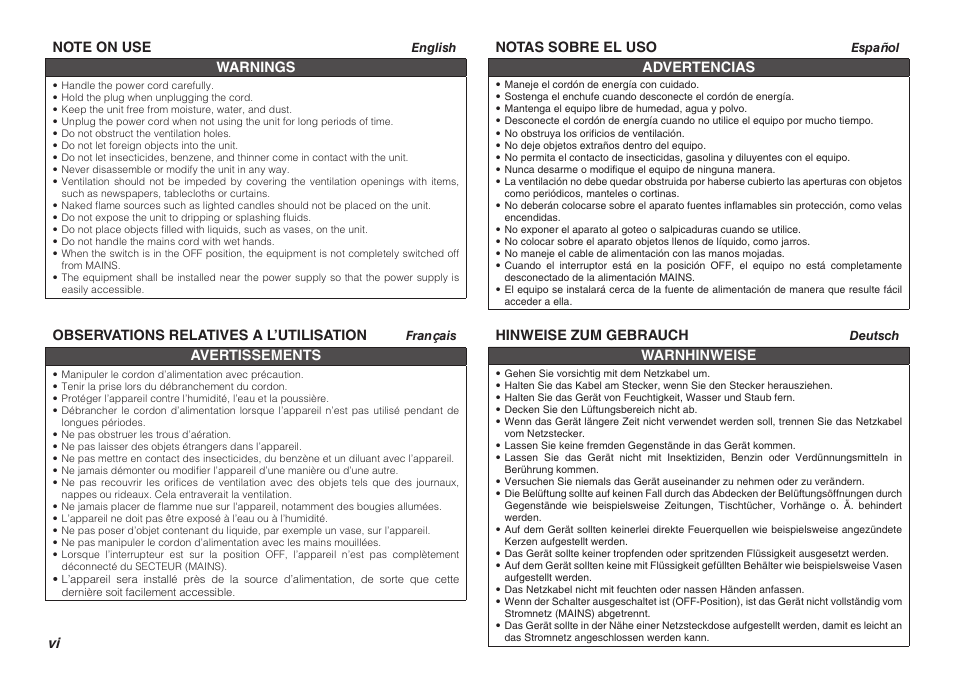 Marantz PMD620MKII User Manual | Page 6 / 96