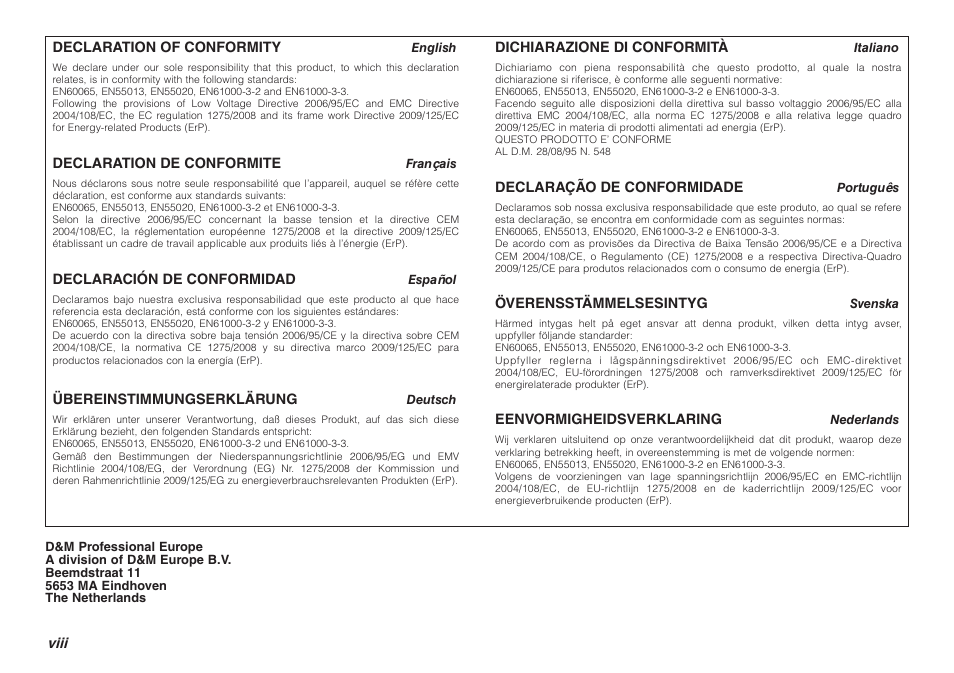 Marantz PMD620MKII User Manual | Page 8 / 96