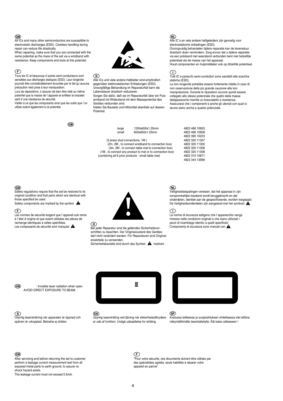 Esd safety, Warnings | Marantz MAR770 User Manual | Page 6 / 45